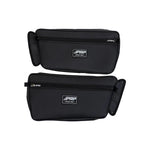 Pair of black PRP vinyl-coated nylon front door storage bags for Yamaha Wolverine RMAX UTVs.