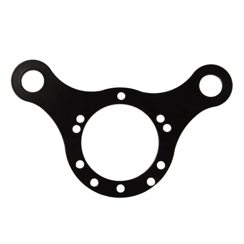 Matte black PRP dual button push-to-talk steering wheel mounting plate with 5-bolt and 6-bolt patterns