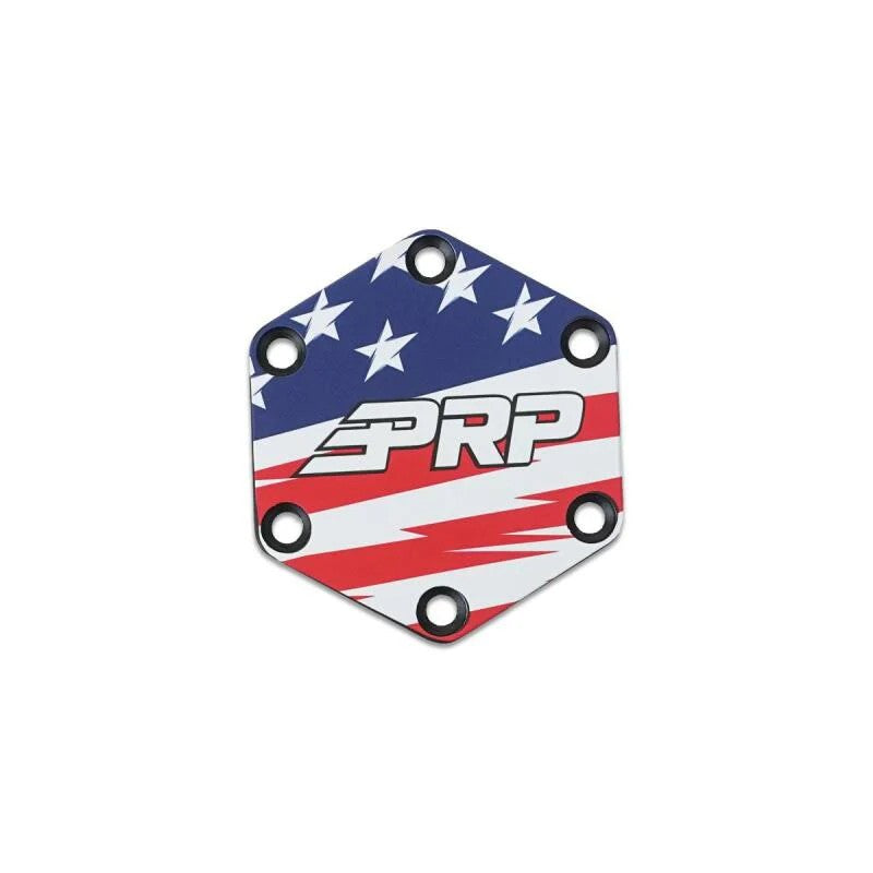 PRP New Glory Stars and Stripes 6-bolt steering wheel center cap with patriotic red, white, and blue design.