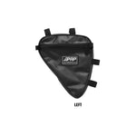 Black PRP fabric truss storage bag for left-side 90-degree roll cage support brackets.