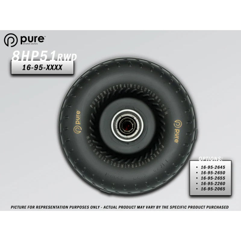 Pure Drivetrain 8HP51 Billet Race Torque Converter with 26/50 stator for RWD vehicles