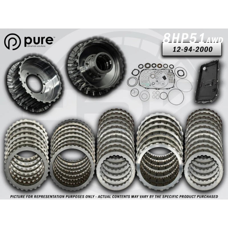 Pure Drivetrain Stage 2 high-performance hard parts kit for AWD 8HP51 transmissions