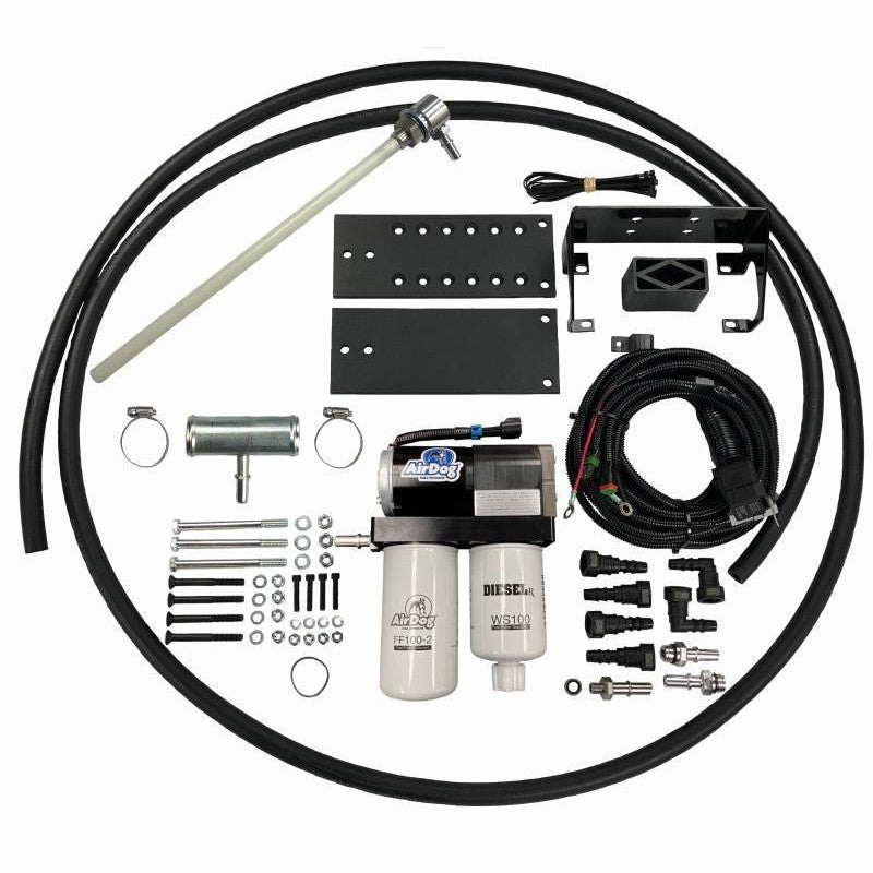 PureFlow AirDog II-4G fuel air separation system with dual filters and lift pump for 1989-1993 Dodge 5.9L Cummins.