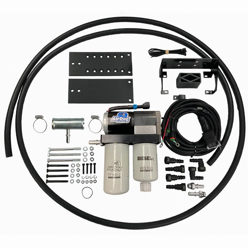 PureFlow AirDog FP-100-4G Fuel Air Separation System with filters and mounting bracket for 6.5L Diesel Chevrolet trucks