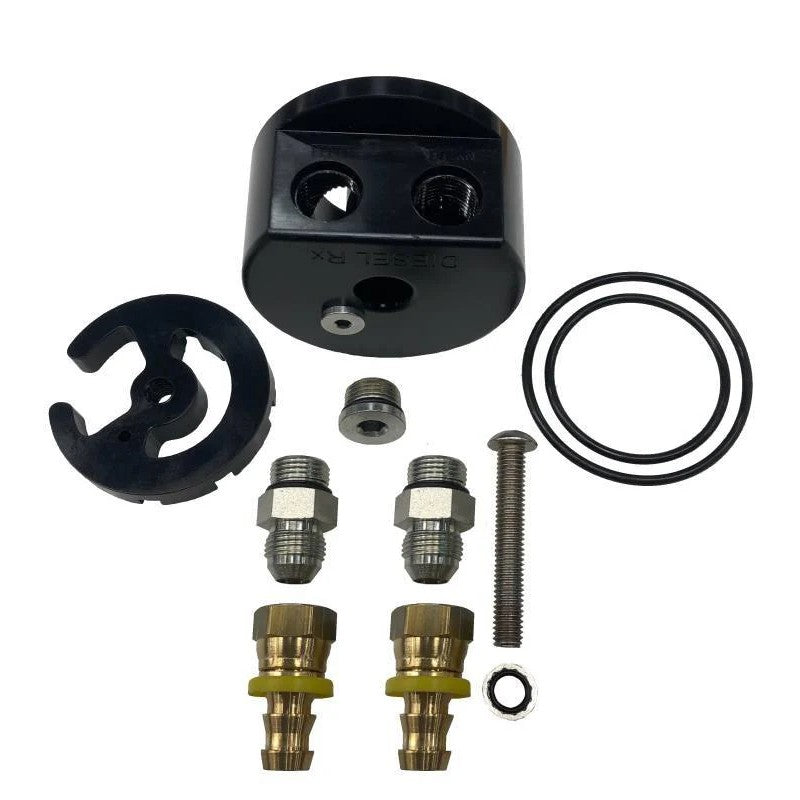 PureFlow AirDog universal fuel sump kit with mounting hardware and tank seal