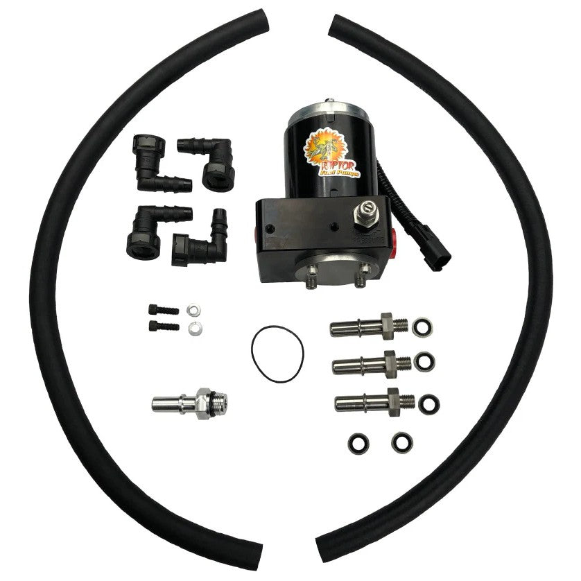 PureFlow Raptor FRRP-150 factory replacement fuel pump with included Big Line Kit hoses and fittings
