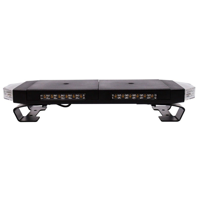 Putco 16-inch Hornet amber LED stealth rooftop strobe light bar with 22 TIR LED modules and IP67 weather-proof housing.