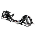 QA1 front coil-over conversion kit for 1965-1979 Ford F-100 featuring tubular control arms, shocks, and steering rack.