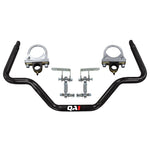 QA1 gloss black 1-1/4 inch chromoly rear anti-roll bar with adjustable end links and polyurethane bushings.