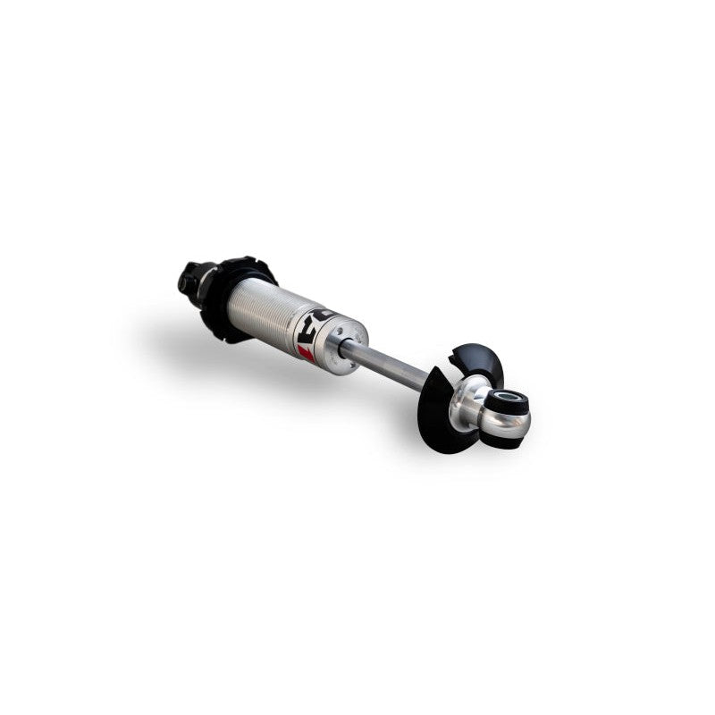 QA1 DS902 Proma Star single adjustable aluminum coil-over shock with poly bushing mounts and adjustment knob.