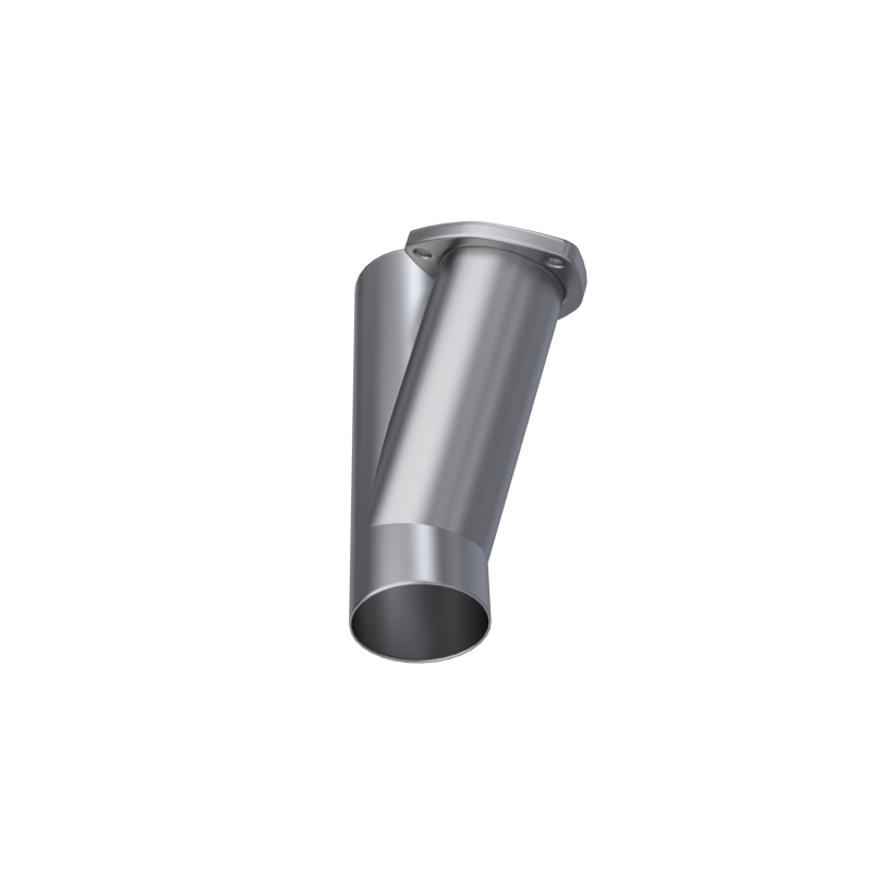 QTP 10300 3-inch weld-on QTEC exhaust cutout Y-pipe with angled bypass outlet.