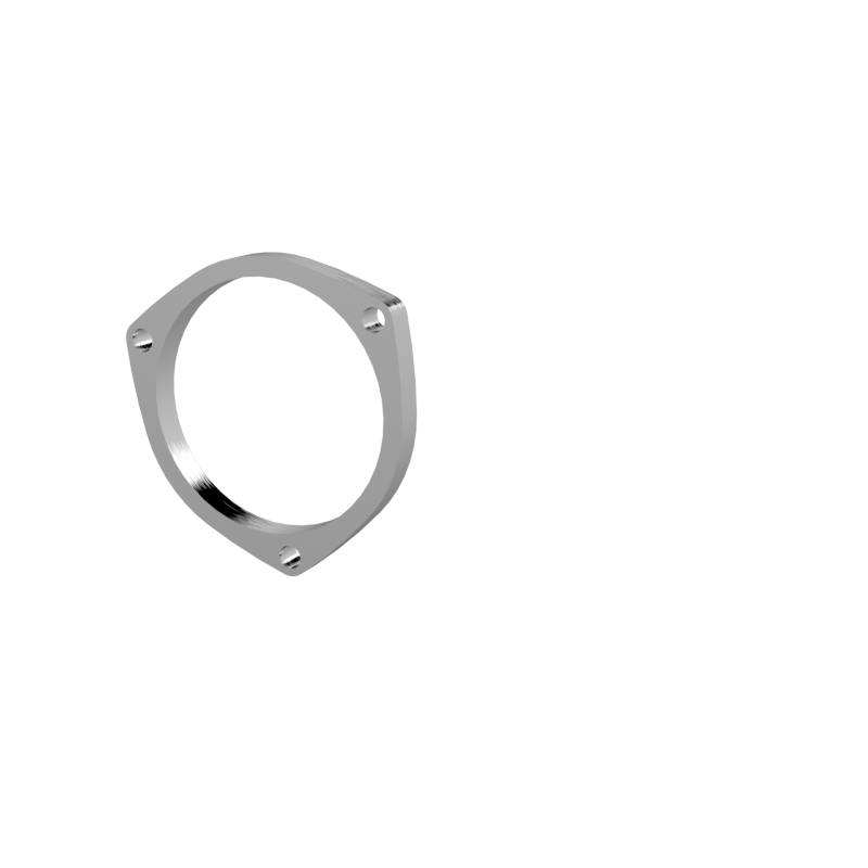 QTP 4in weld-on steel exhaust flange with a 3-bolt pattern for QTEC cutouts.