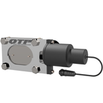 QTP QTEC33 Low Profile Oval Electric Exhaust Cutout Valve with high-torque DC gear motor and bolt-on flange.