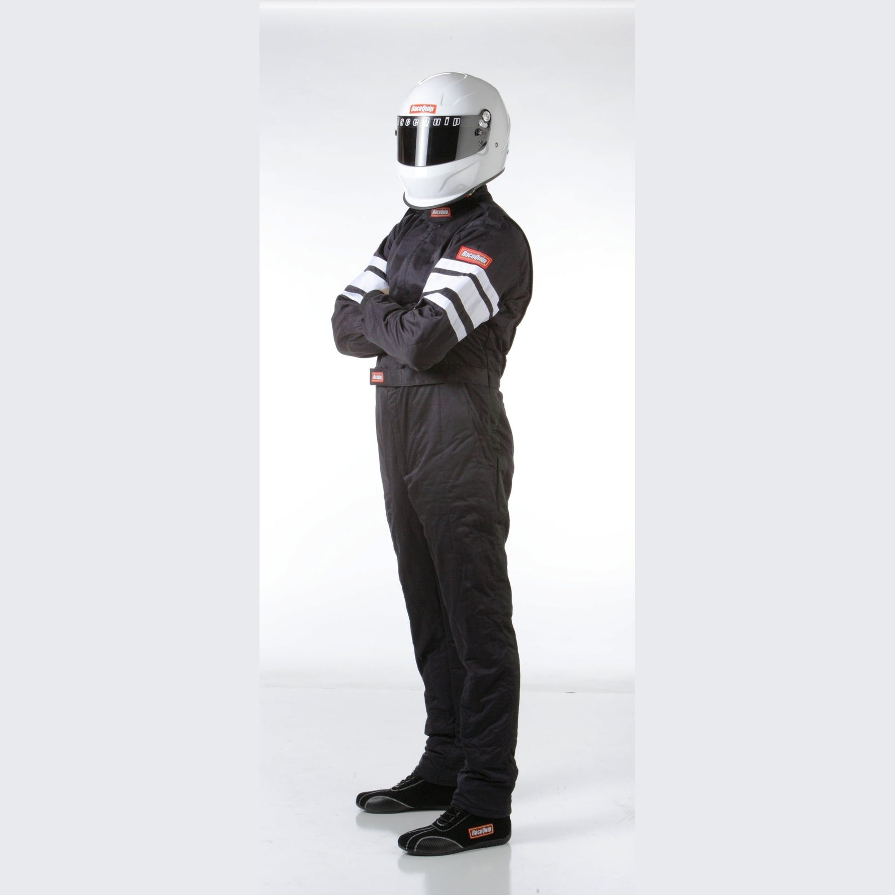 RaceQuip black multi-layer SFI-5 fire suit in size 2XL