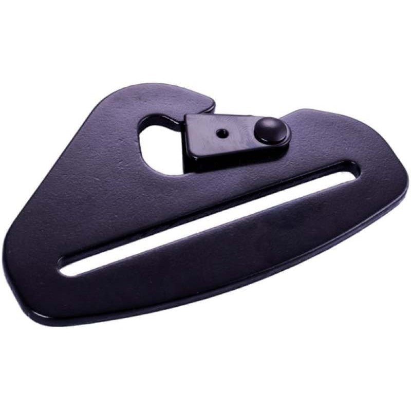 RaceQuip black forged steel snap hook end mounting hardware for 3-inch wide seat belts