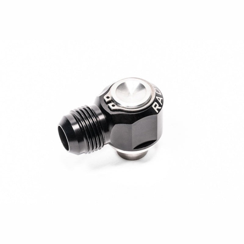 Radium Engineering 10AN male press-fit valve cover breather fitting for Honda K-Series engines.
