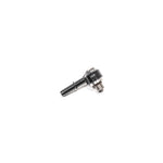 Radium Engineering 4AN ORB swivel banjo fitting with 5/16 inch SAE male quick connect end.