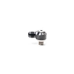 Radium Engineering 4AN ORB to 6AN male swivel banjo fitting with stainless steel bolt and aluminum body.