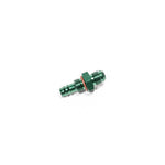 Radium Engineering 14-0670 anodized aluminum 6AN ORB with 10mm hose barb and 6AN male bulkhead adapter.
