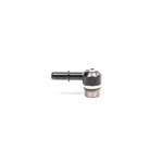 Radium 8AN ORB to 3/8 inch SAE male swivel banjo fitting in stainless steel and aluminum.