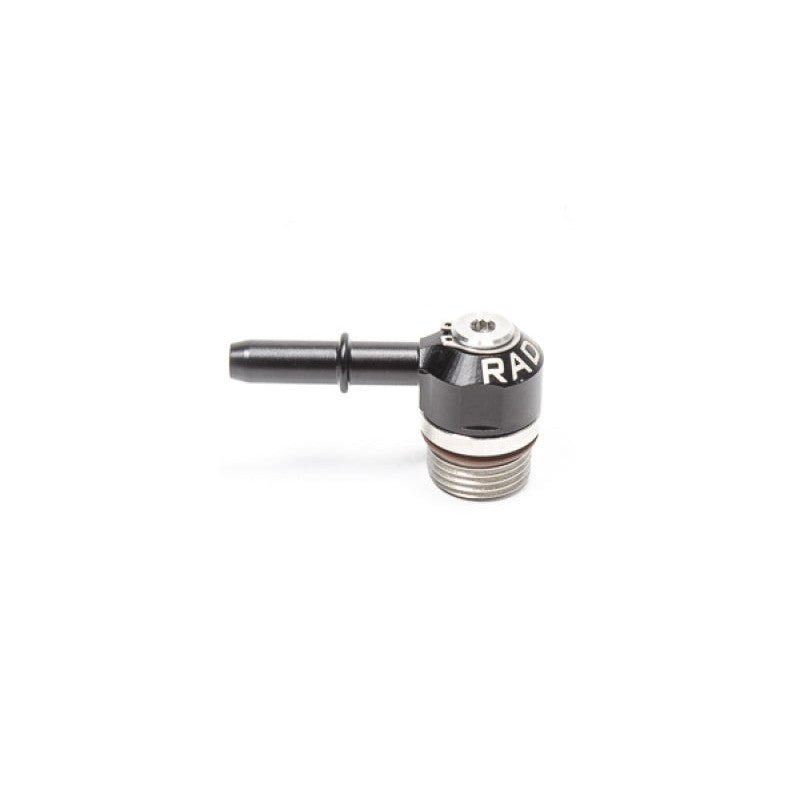Radium Engineering 8AN ORB to .313 SAE male quick connect 90 degree swivel banjo fitting