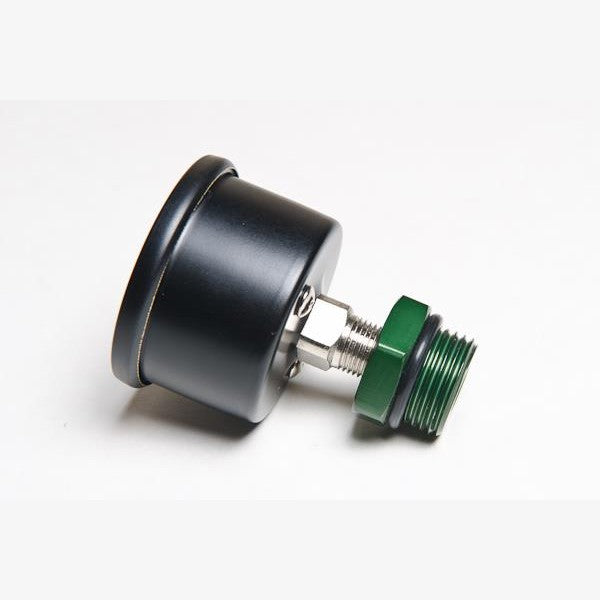 Radium Engineering 0-100 PSI fuel pressure gauge with black face and stainless steel -8AN adapter fitting