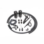 Radium Engineering dual black oil catch cans with mounting hardware for 2000-2005 Honda S2000 LHD