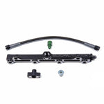 Black anodized Radium Engineering high-flow fuel rail for 2006-2009 Honda S2000 with 8AN ORB ports