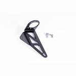 Radium Engineering black aluminum alternate mounting bracket for Mitsubishi Lancer Evolution X catch can kit.