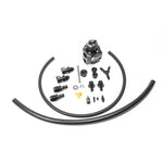 Radium Engineering RA-Series fuel pressure regulator kit with mounting bracket and fittings for EJ257 Subaru WRX STI.