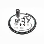 Radium Engineering black anodized CCV catch can kit with mounting bracket and hardware for Cadillac CTS-V LSA