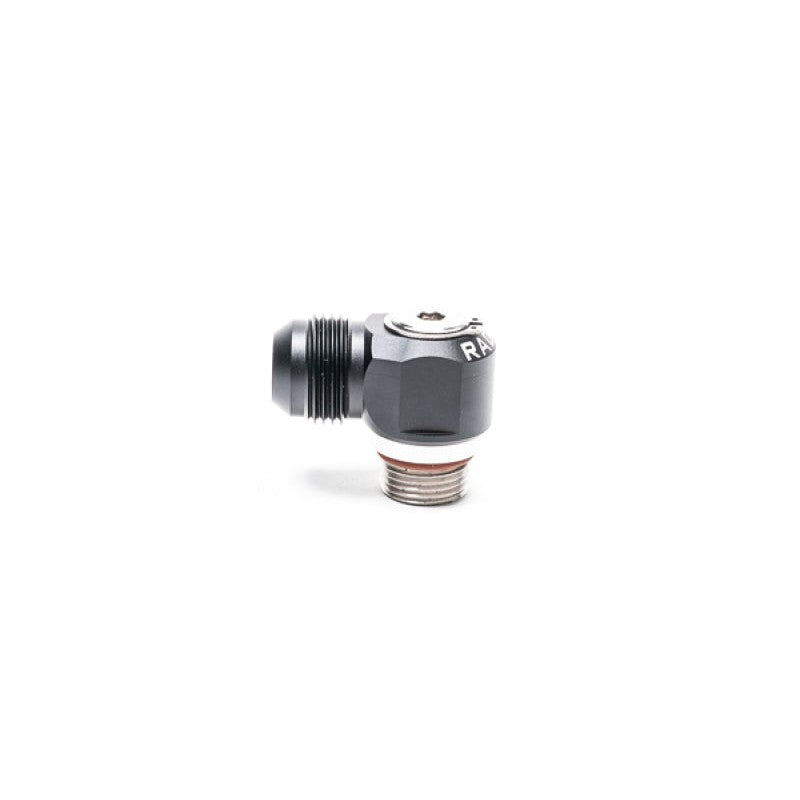 Radium Engineering 20-1000-1012 low-profile 10AN ORB banjo to 12AN male flare adapter fitting.
