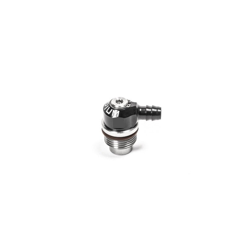 Radium Engineering aluminum and stainless steel 10AN ORB swivel banjo adapter with integrated PCV valve and 10mm hose barb