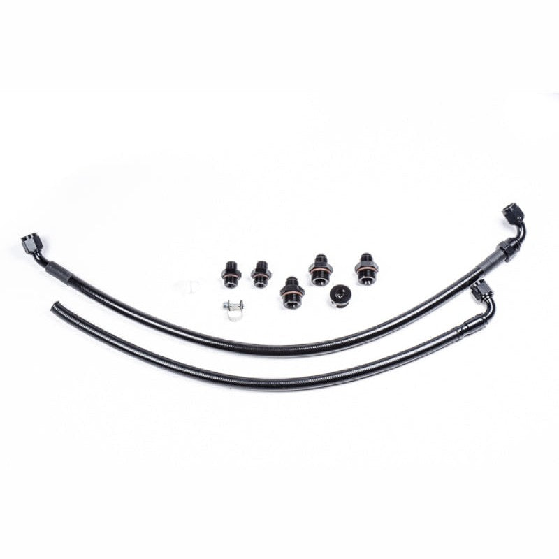 Radium Engineering fuel rail plumbing kit with adapter fittings and hoses for 2013-2017 Subaru BRZ and Toyota 86