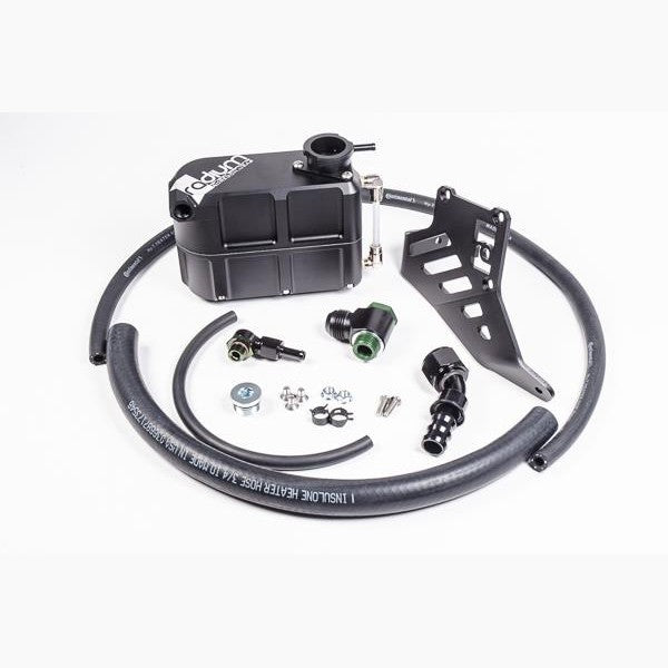 Radium Engineering coolant expansion tank kit for 2013-2018 Ford Focus ST and RS.