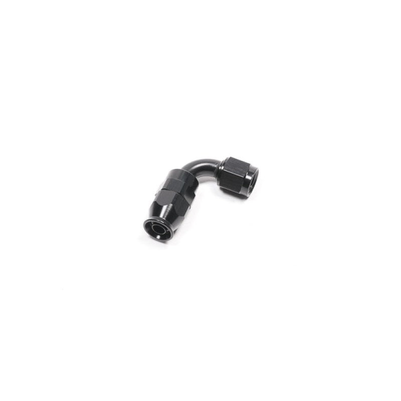 Radium Engineering 14-0633 black anodized -6AN 90-degree PTFE hose end.