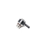 Radium Engineering stainless steel and aluminum 6AN ORB swivel banjo fitting with a 6.5mm hose barb.