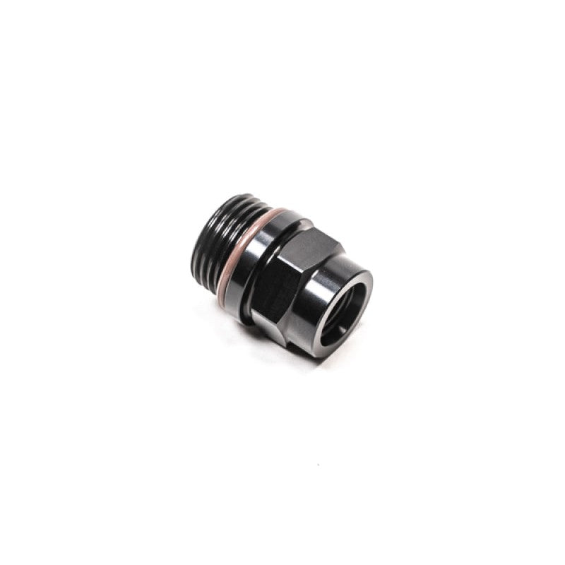 Radium Engineering 14-0421 black anodized 8AN ORB to M12x1.5 female adapter fitting