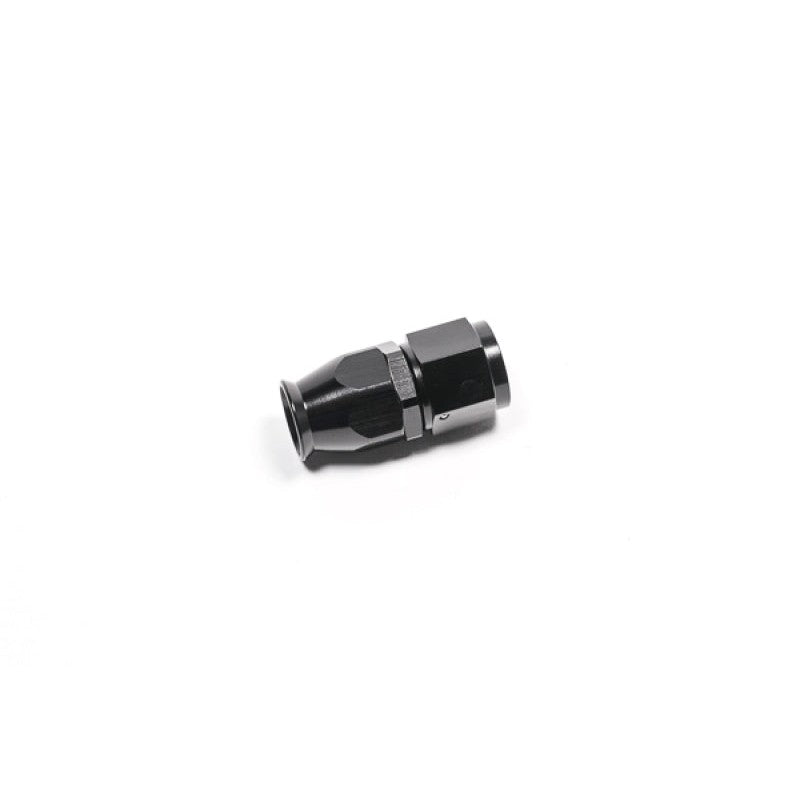 Radium Engineering black anodized -8AN straight PTFE hose end fitting with wrench-together assembly