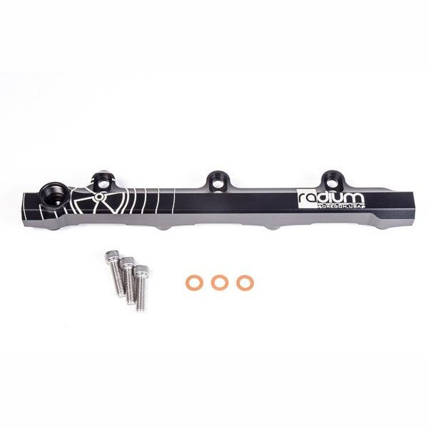 CNC machined aluminum Radium Engineering fuel rail for 1994-2005 Mazda Miata MX-5