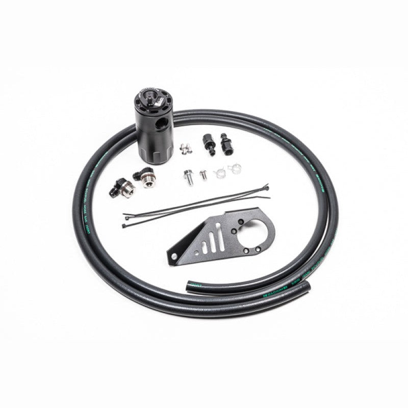 Radium Engineering Fluid Lock catch can kit with vehicle-specific mounting bracket and hoses for 1996-2001 Toyota JZX.