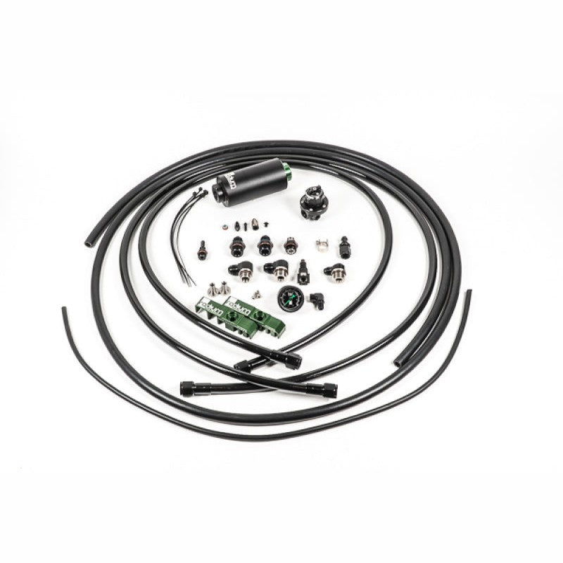 Radium Engineering 20-1175-05 fuel hanger plumbing kit with microglass filter for BMW E36 and E46.