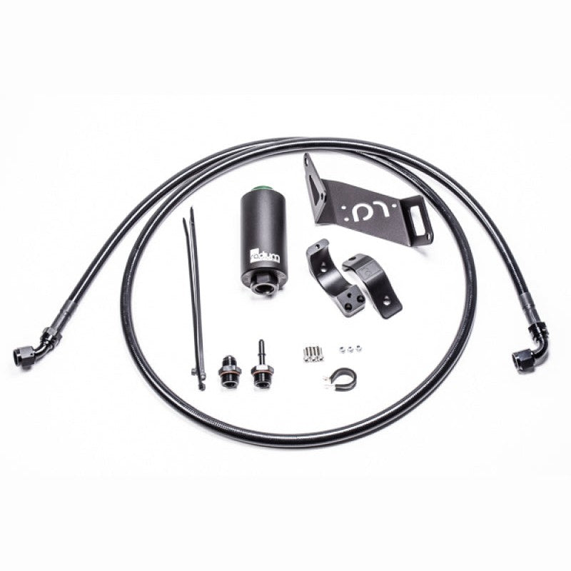 Radium Engineering in-tank fuel hanger surge tank assembly with stainless steel filter for BMW E9x 335i