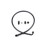 Radium Engineering fuel rail plumbing kit 20-0070-PK for 2001-2006 BMW M3 S54 with adapter fittings and lines.