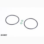 Radium Engineering O-ring service kit for 8oz catch cans featuring replacement black rubber seals.