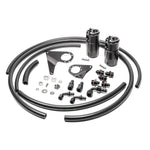 Radium Engineering black anodized dual catch can kit with Fluid Lock for 2008-2016 Mitsubishi Evolution X