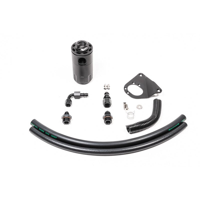 Radium Engineering PCV side catch can kit with Fluid Lock and mounting hardware for Mitsubishi Lancer Evolution X.