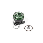 Radium Engineering 20-1197-V FCST-X 3-bolt direct mount fuel fill neck with vented screw-off cap.