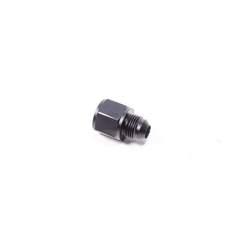 Black anodized Radium Engineering 14-0534 adapter fitting with 10AN female and 8AN male connections.