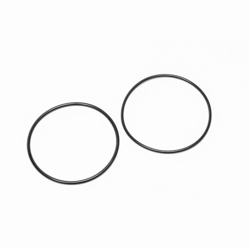 Pair of black replacement O-rings for Radium Engineering fuel filter housing bodies